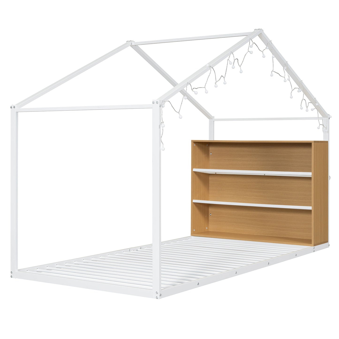 Bed House Frame With Shelves And Lights - The Sleep Loft - Online Mattress Showroom NYC