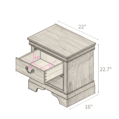 Nightstand With 2 Drawers - The Sleep Loft - Online Mattress Showroom NYC