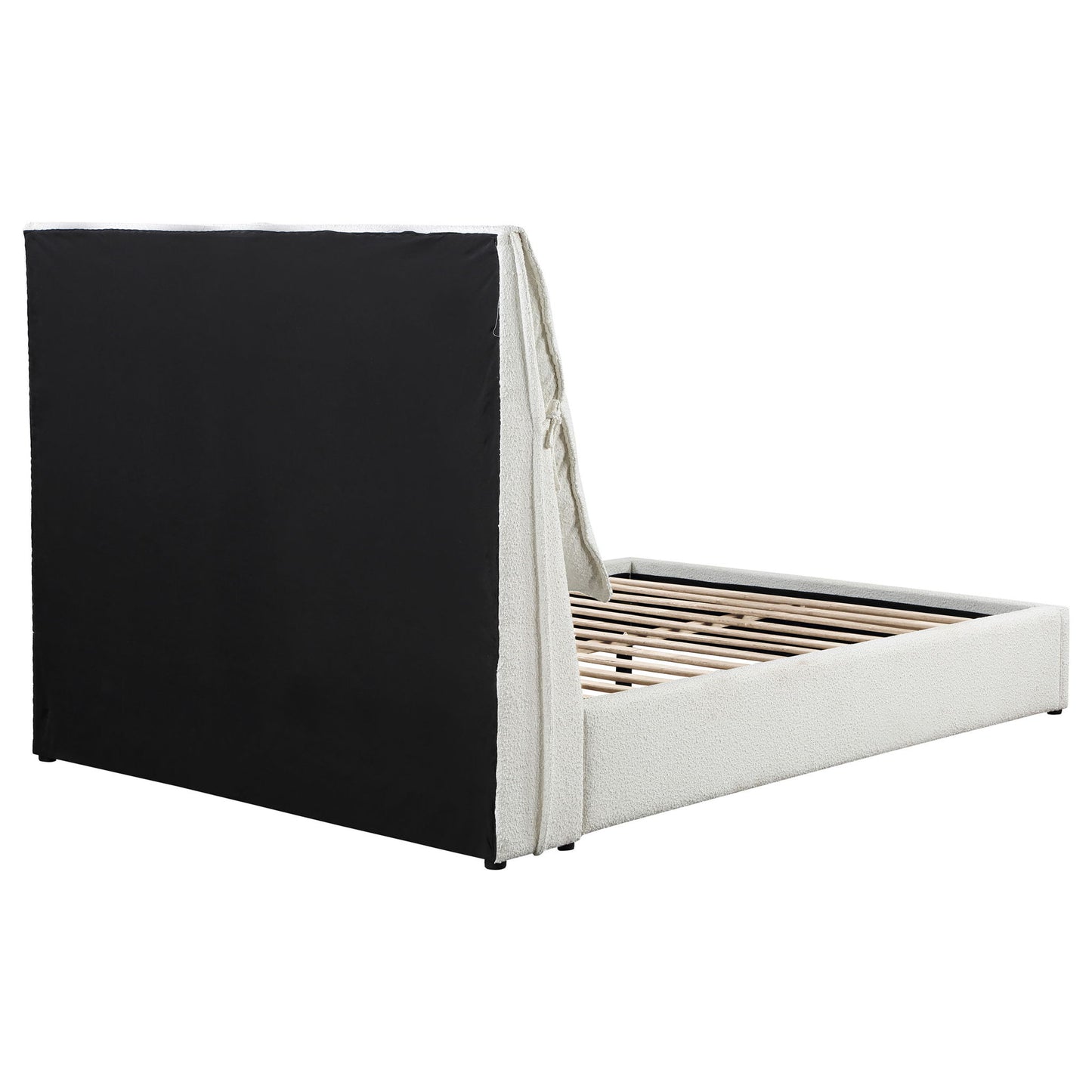 Corwyn - Queen Upholstered Panel Bed With Headboard Pillows - White - The Sleep Loft - Online Mattress Showroom NYC
