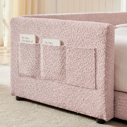 Cute Rabbit Ear Upholstered Platform Bed Frame With Safety Rail - The Sleep Loft - Online Mattress Showroom NYC