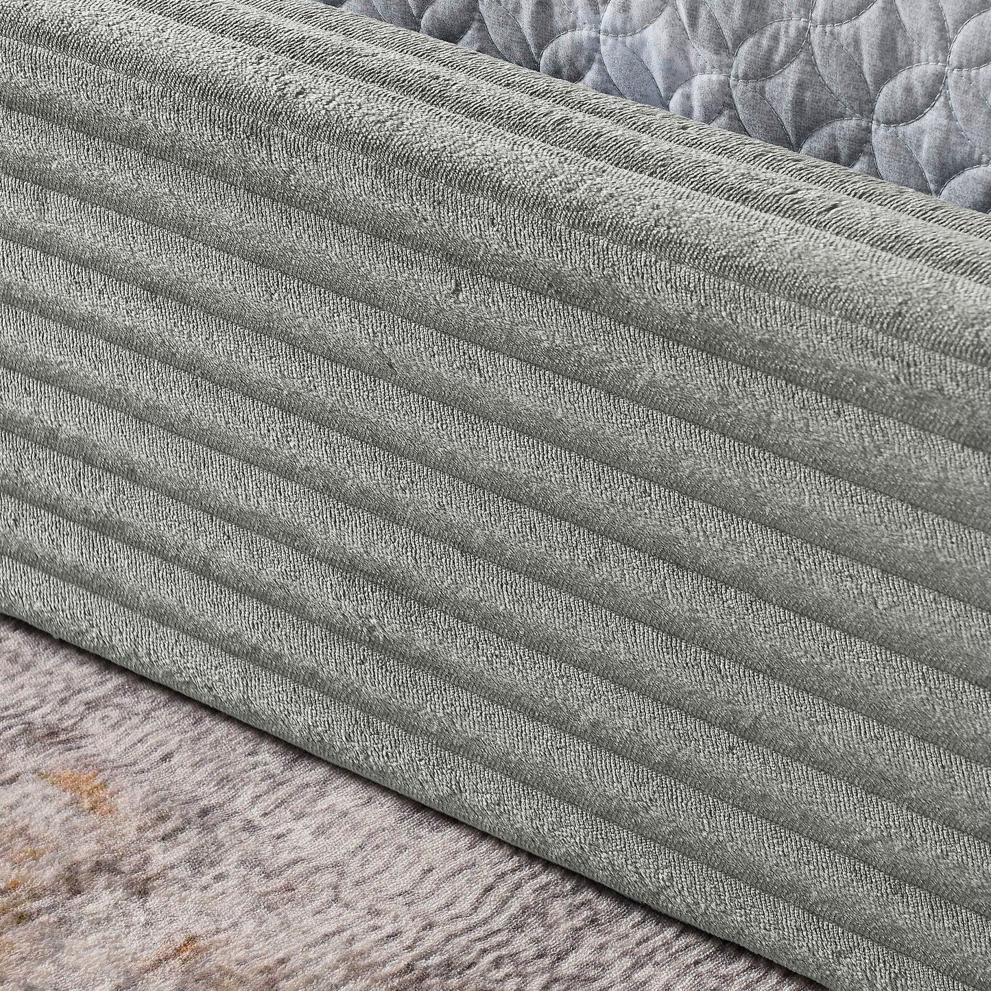 Modern Upholstered Bed Frame With Curved Headboard - The Sleep Loft - Online Mattress Showroom NYC