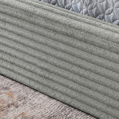 Modern Upholstered Bed Frame With Curved Headboard - The Sleep Loft - Online Mattress Showroom NYC