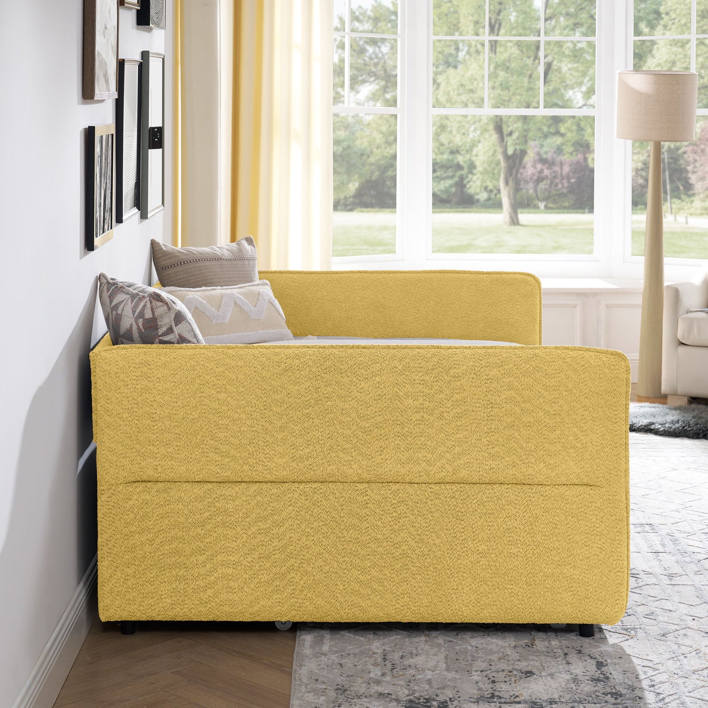 Upholstered Daybed With Pop Up Trundle - The Sleep Loft - Online Mattress Showroom NYC