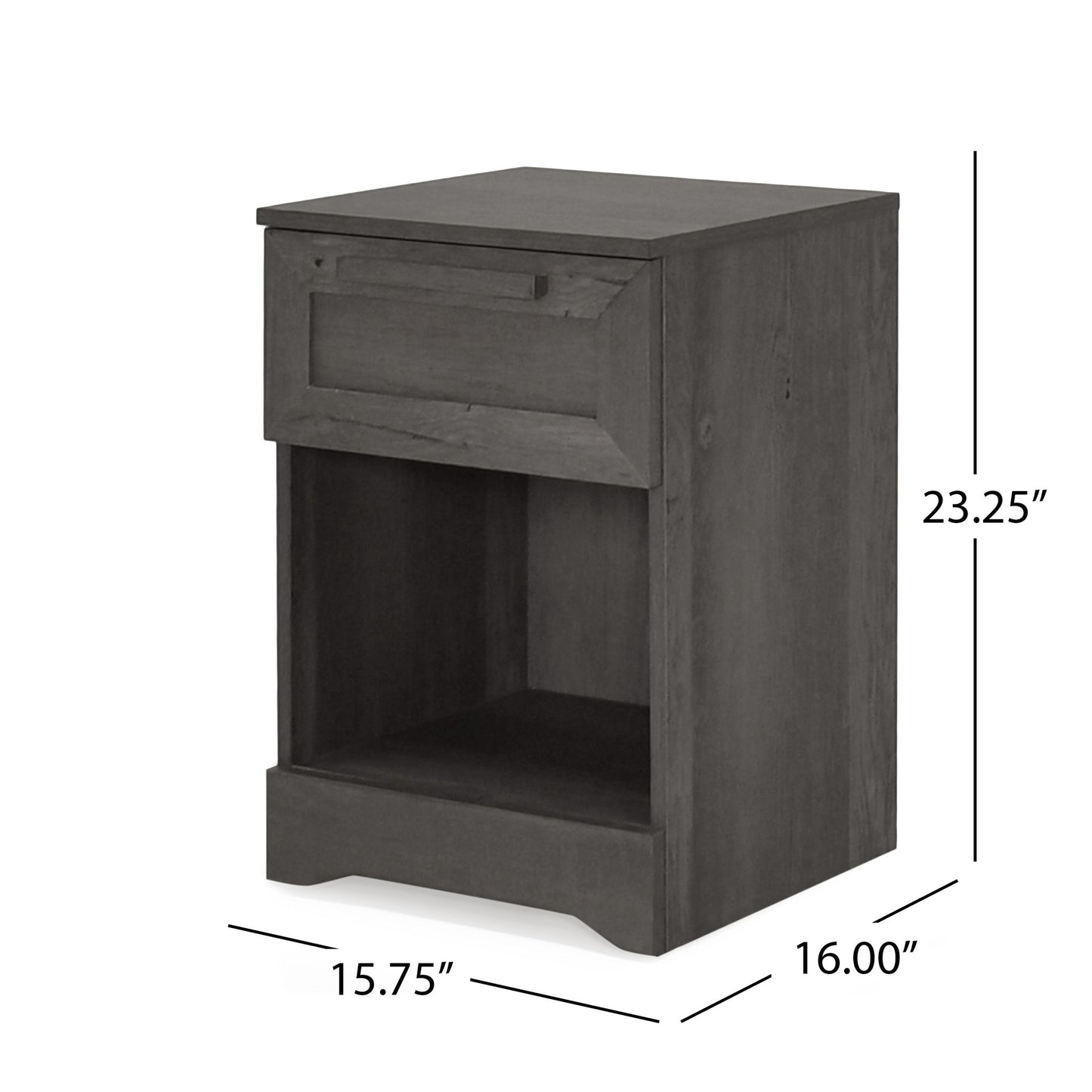 Broxon - Rustic Drawer Nightstand - The Sleep Loft - Online Mattress Showroom NYC