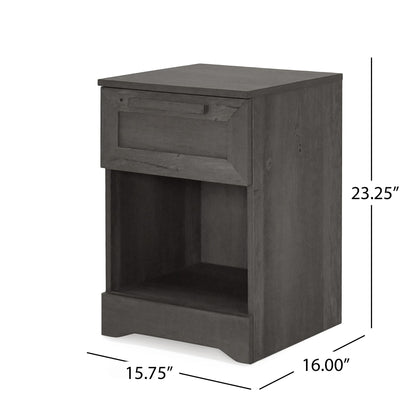 Broxon - Rustic Drawer Nightstand - The Sleep Loft - Online Mattress Showroom NYC