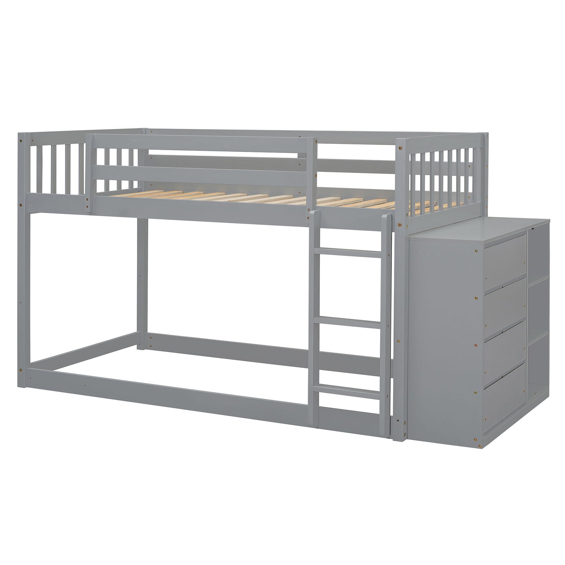 Bunk Bed With 4 Drawers And 3 Shelves - The Sleep Loft - Online Mattress Showroom NYC