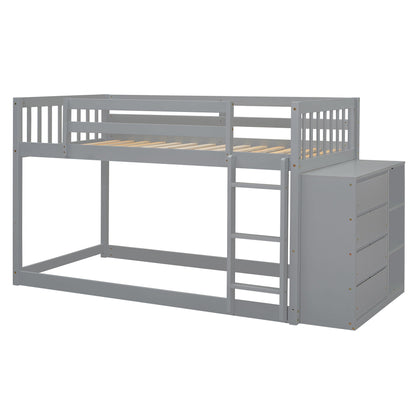 Bunk Bed With 4 Drawers And 3 Shelves - The Sleep Loft - Online Mattress Showroom NYC
