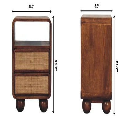 Larissa - 2 Drawer Nightstand - Brown - The Sleep Loft - Online Mattress Showroom NYC