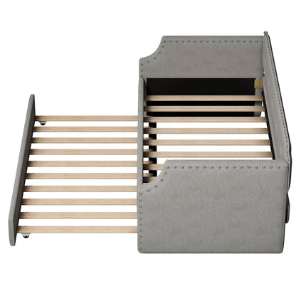 Upholstered Daybed With Trundle - The Sleep Loft - Online Mattress Showroom NYC