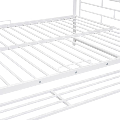 Metal Bunk Bed With Shelf And Guardrails - The Sleep Loft - Online Mattress Showroom NYC