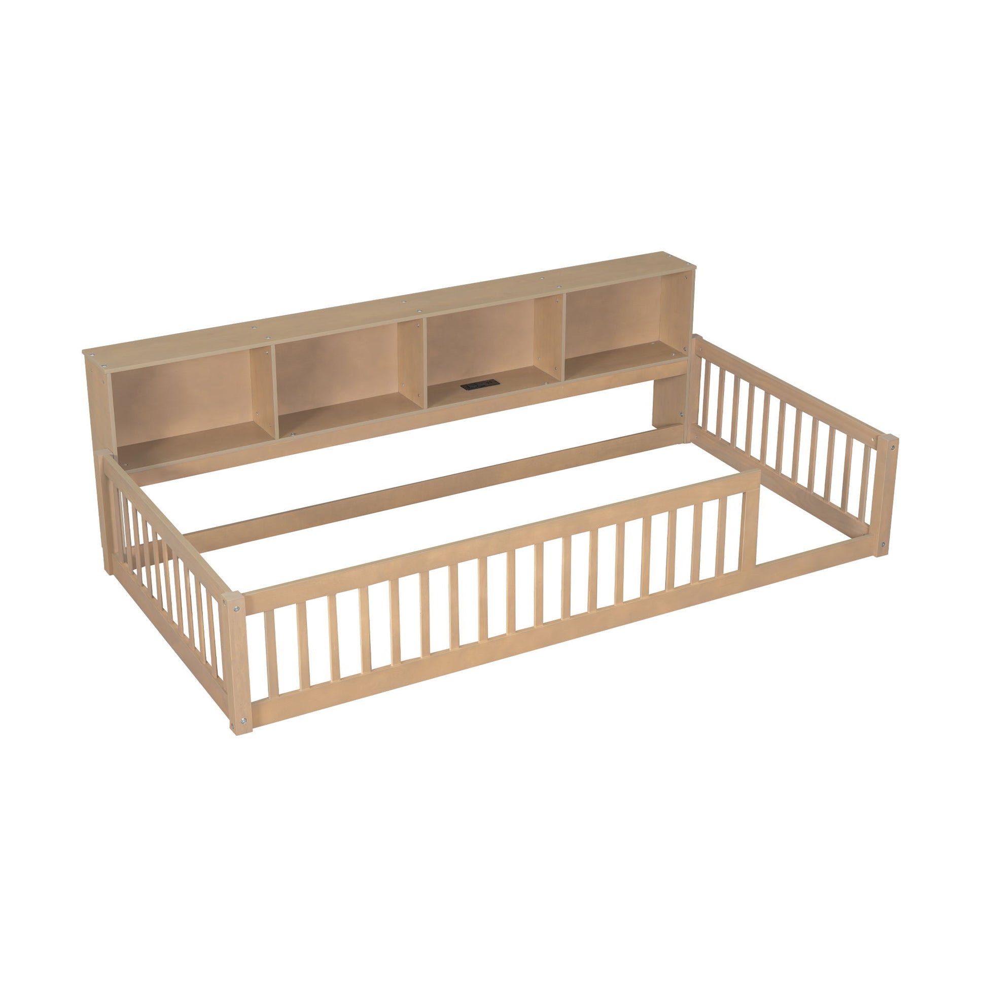 Floor Bed With Storage Cabinets And USB Ports - The Sleep Loft - Online Mattress Showroom NYC