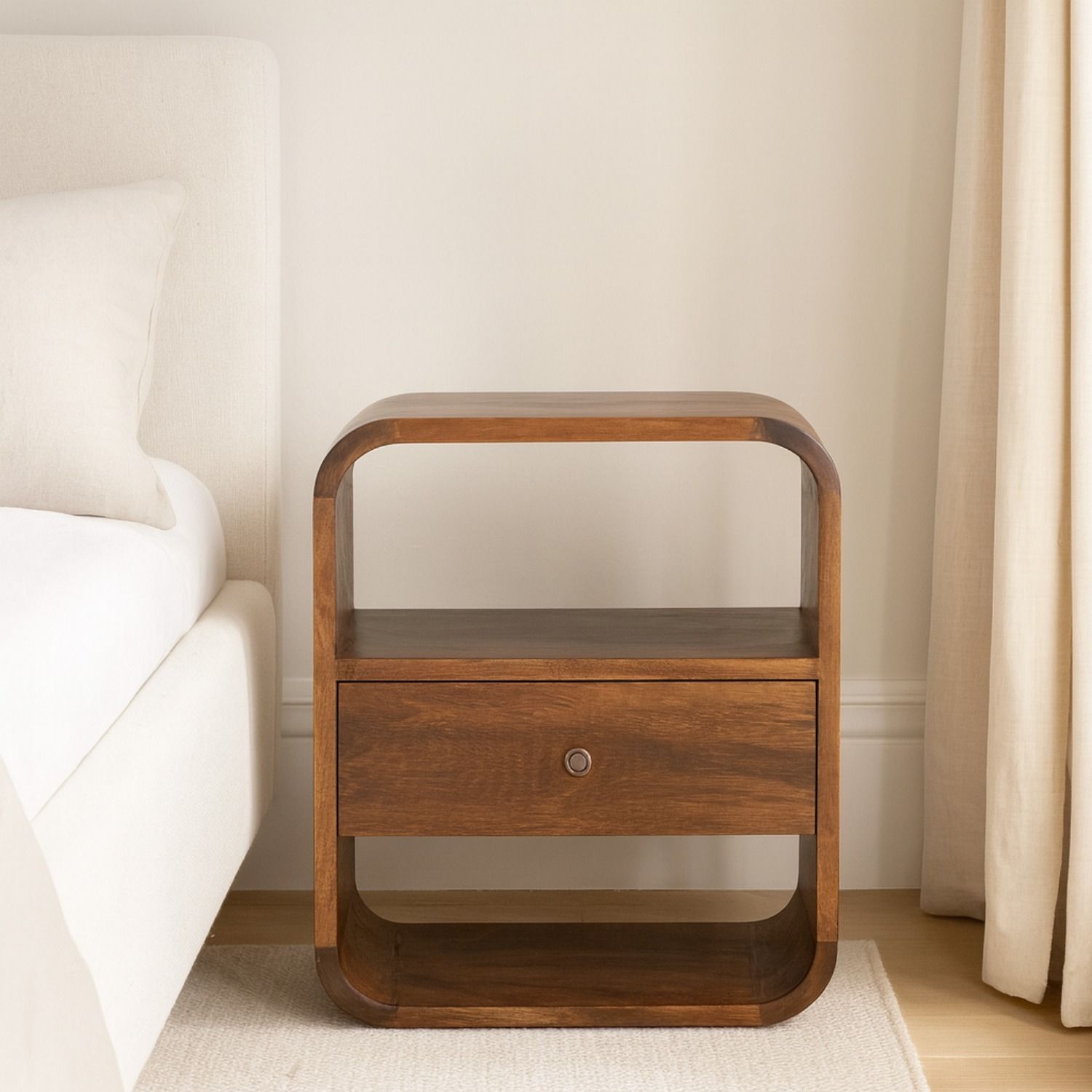 Curve Drawer Nightstand - The Sleep Loft - Online Mattress Showroom NYC