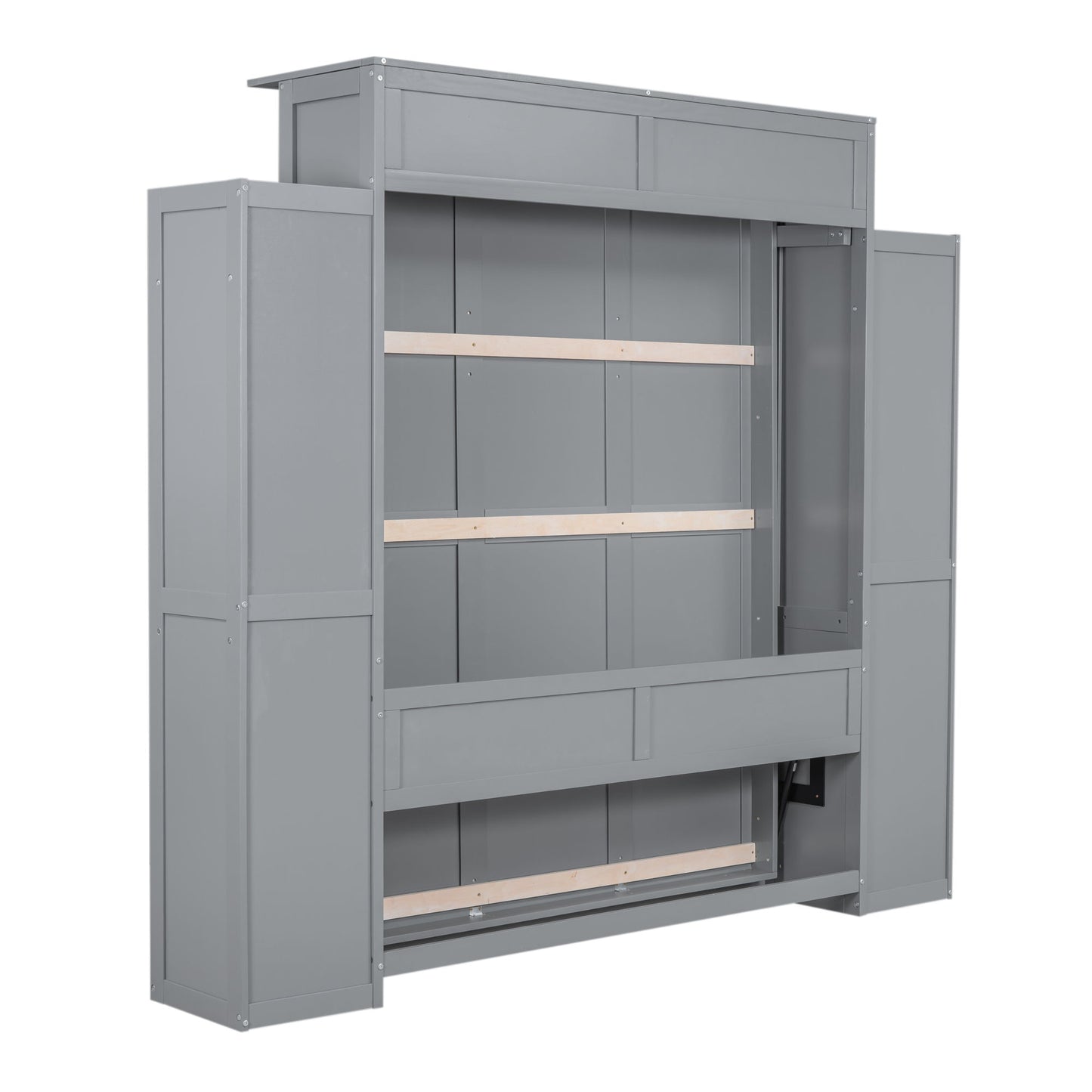 Wall Murphy Bed With Shelves And LED Lights - The Sleep Loft - Online Mattress Showroom NYC