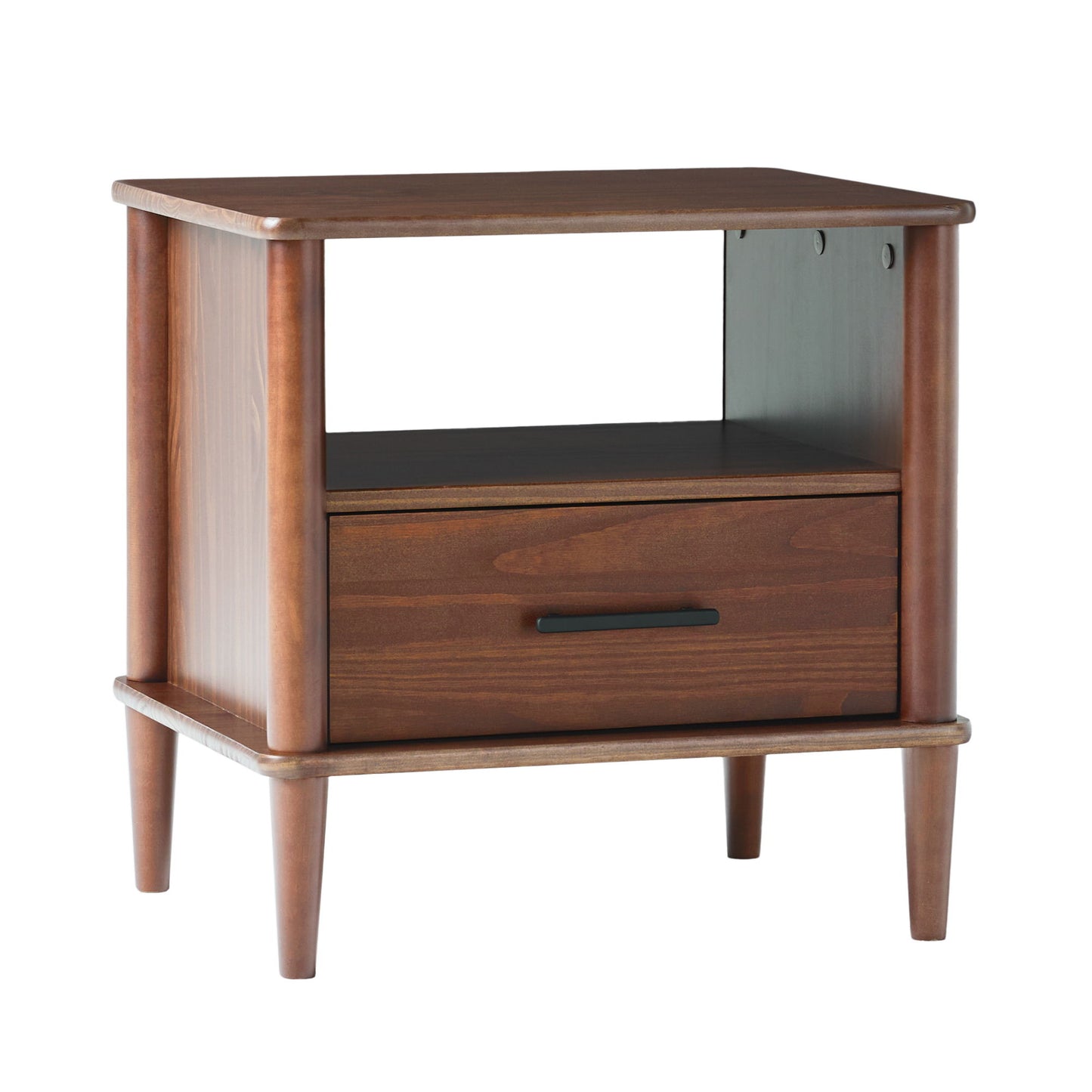Transitional Solid Wood Spindle Nightstand - The Sleep Loft - Online Mattress Showroom NYC