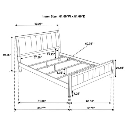 Queen Panel Bed With Upholstered Headboard And Footboard - Brown - The Sleep Loft - Online Mattress Showroom NYC