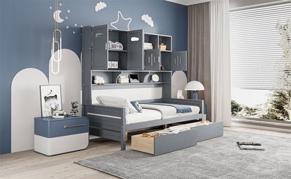 Daybed With All-In-One Cabinet And Shelf - The Sleep Loft - Online Mattress Showroom NYC