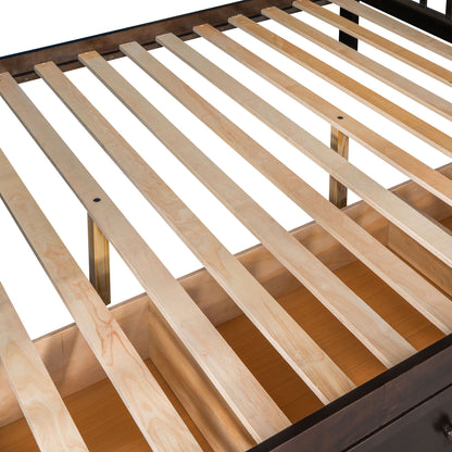 Solid L Shaped Bunk Bed With 3 Drawers, Ladder And Staircase - The Sleep Loft - Online Mattress Showroom NYC