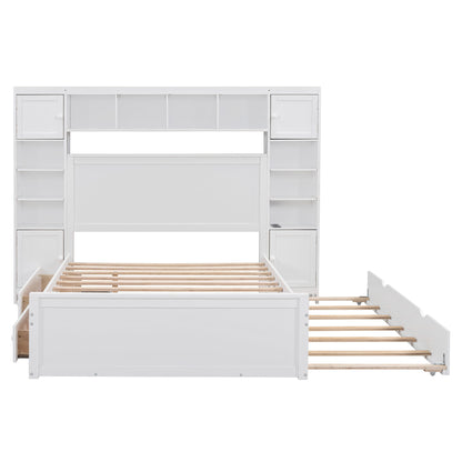 Bed With All In One Cabinet, Shelf And Sockets, Trundle - The Sleep Loft - Online Mattress Showroom NYC
