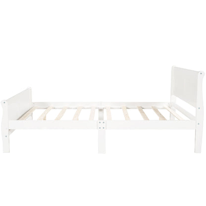Platform Bed Frame Mattress Foundation Sleigh Bed With Headboard / Footboard / Wood Slat Suppor - The Sleep Loft - Online Mattress Showroom NYC