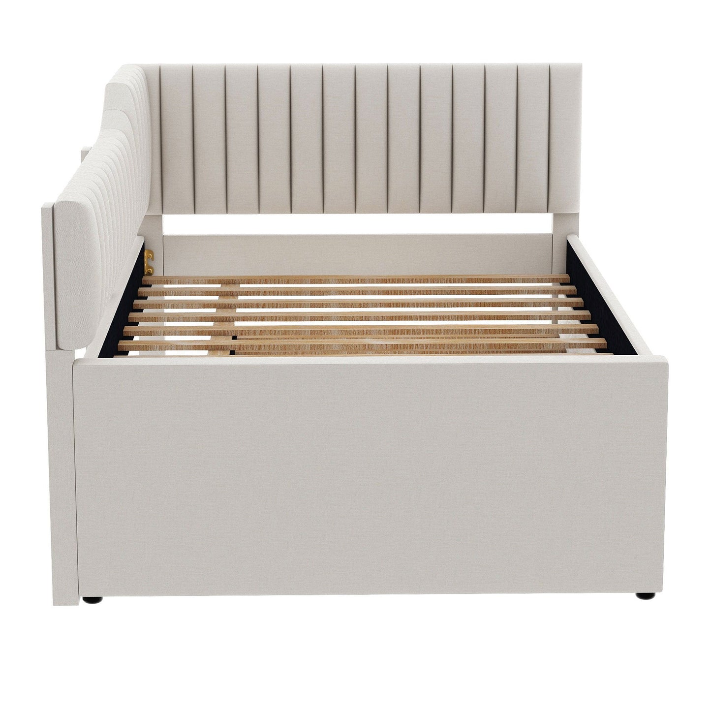 Upholstered Daybed With Trundle And 3 Drawers - The Sleep Loft - Online Mattress Showroom NYC