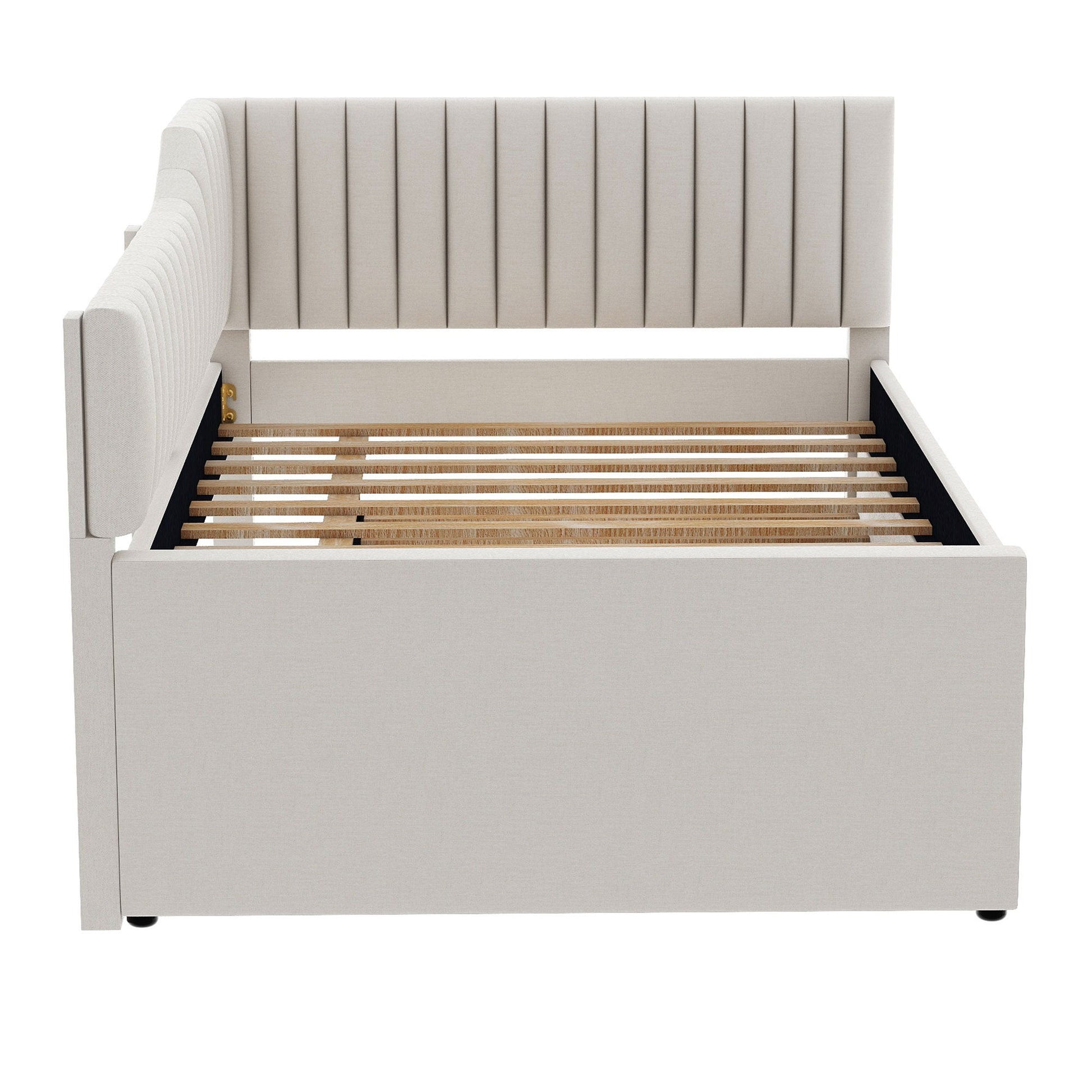 Upholstered Daybed With Trundle And 3 Drawers - The Sleep Loft - Online Mattress Showroom NYC