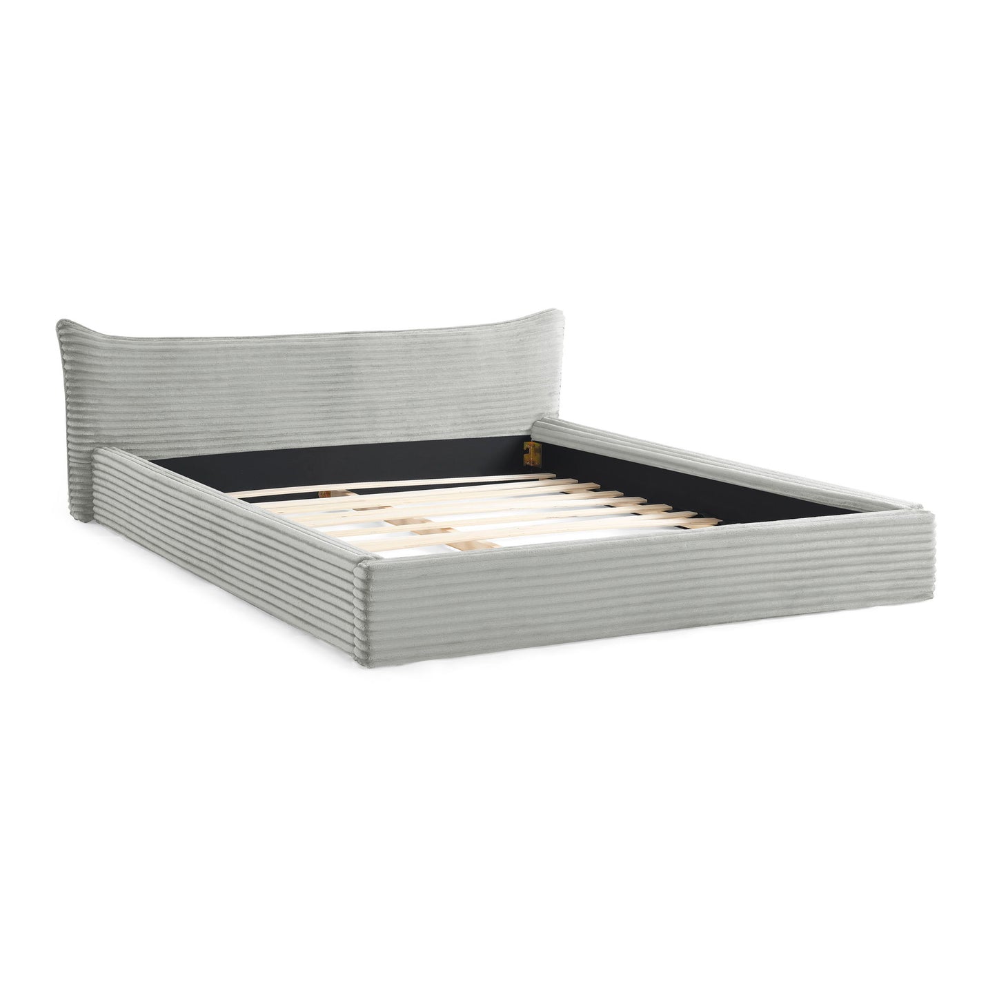 Modern Upholstered Bed Frame With Curved Headboard - The Sleep Loft - Online Mattress Showroom NYC