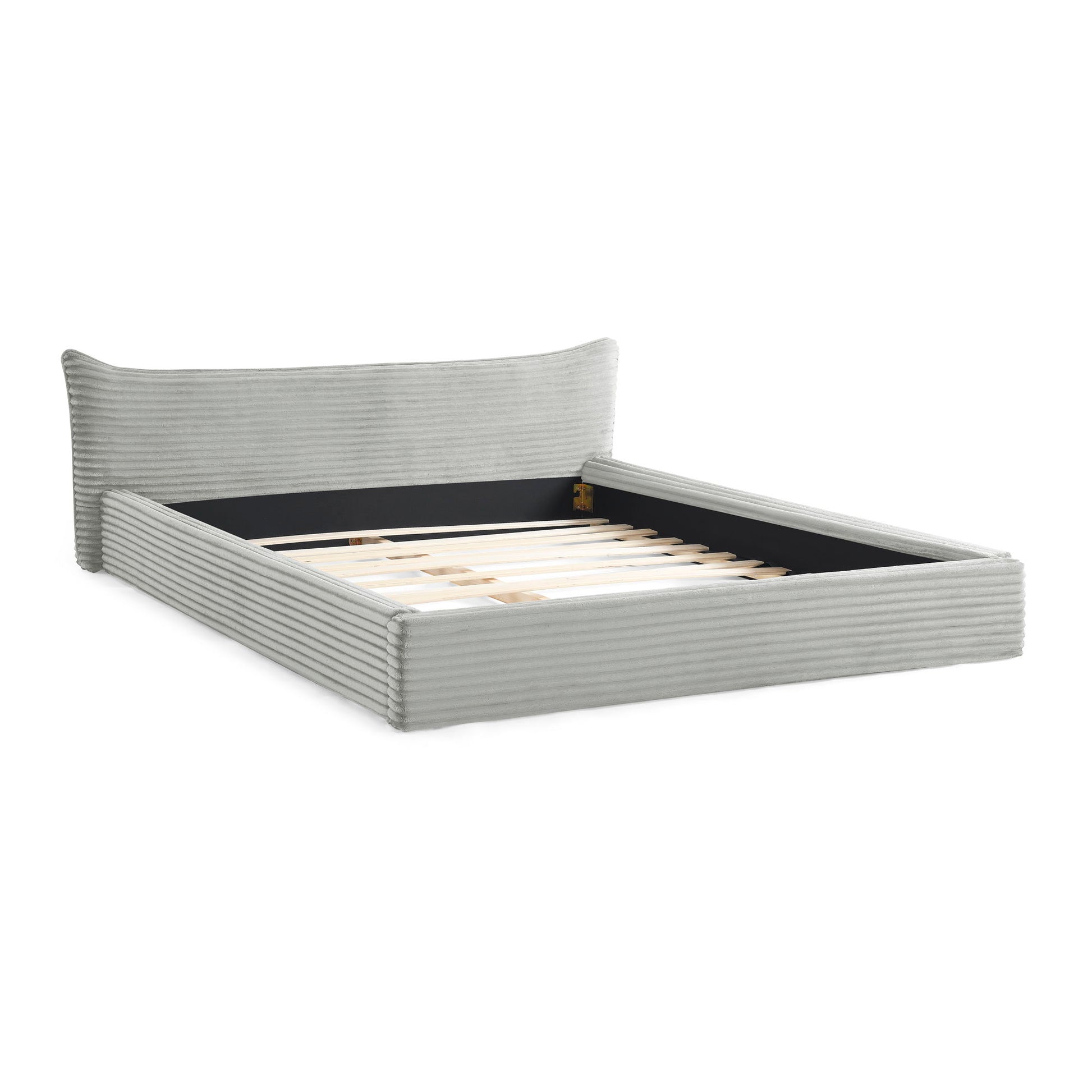 Modern Upholstered Bed Frame With Curved Headboard - The Sleep Loft - Online Mattress Showroom NYC