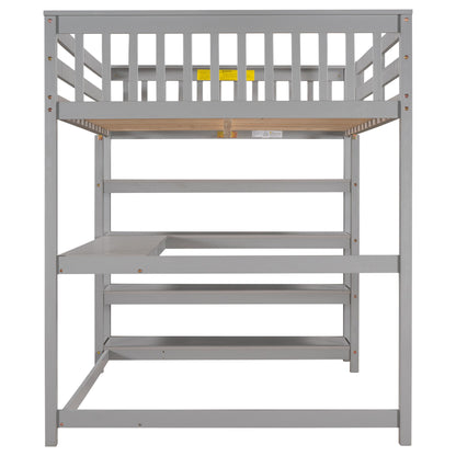 Loft Bed With Storage Shelves And Under Bed Desk - The Sleep Loft - Online Mattress Showroom NYC
