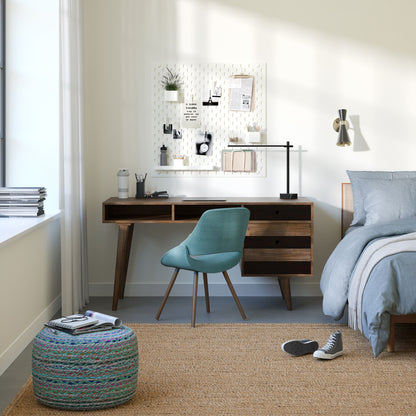 Clarkson - Desk With Side Drawers - Rustic Natural Aged Brown - The Sleep Loft - Online Mattress Showroom NYC