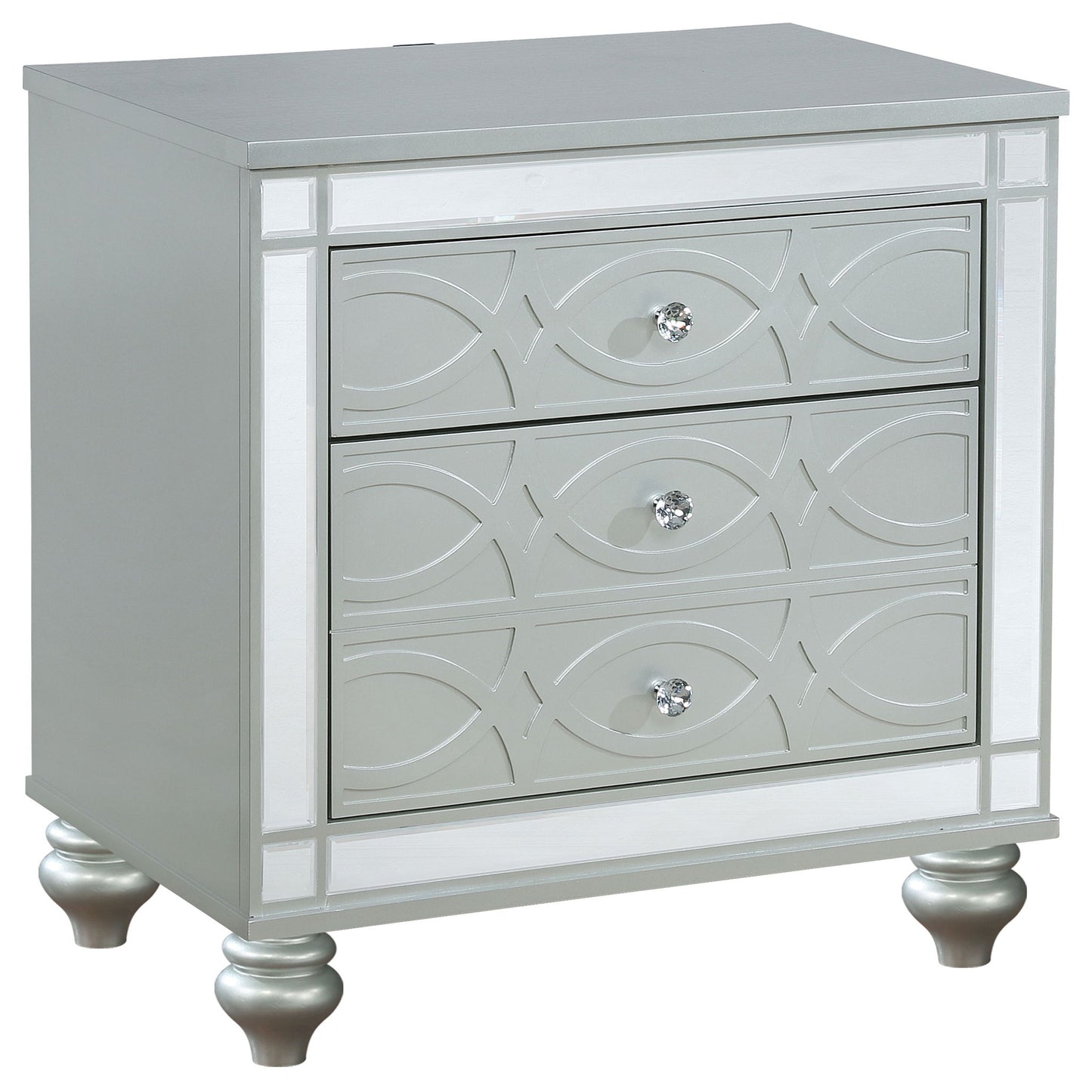 Menlo - 2 Drawer Nightstand - Gray - The Sleep Loft - Online Mattress Showroom NYC