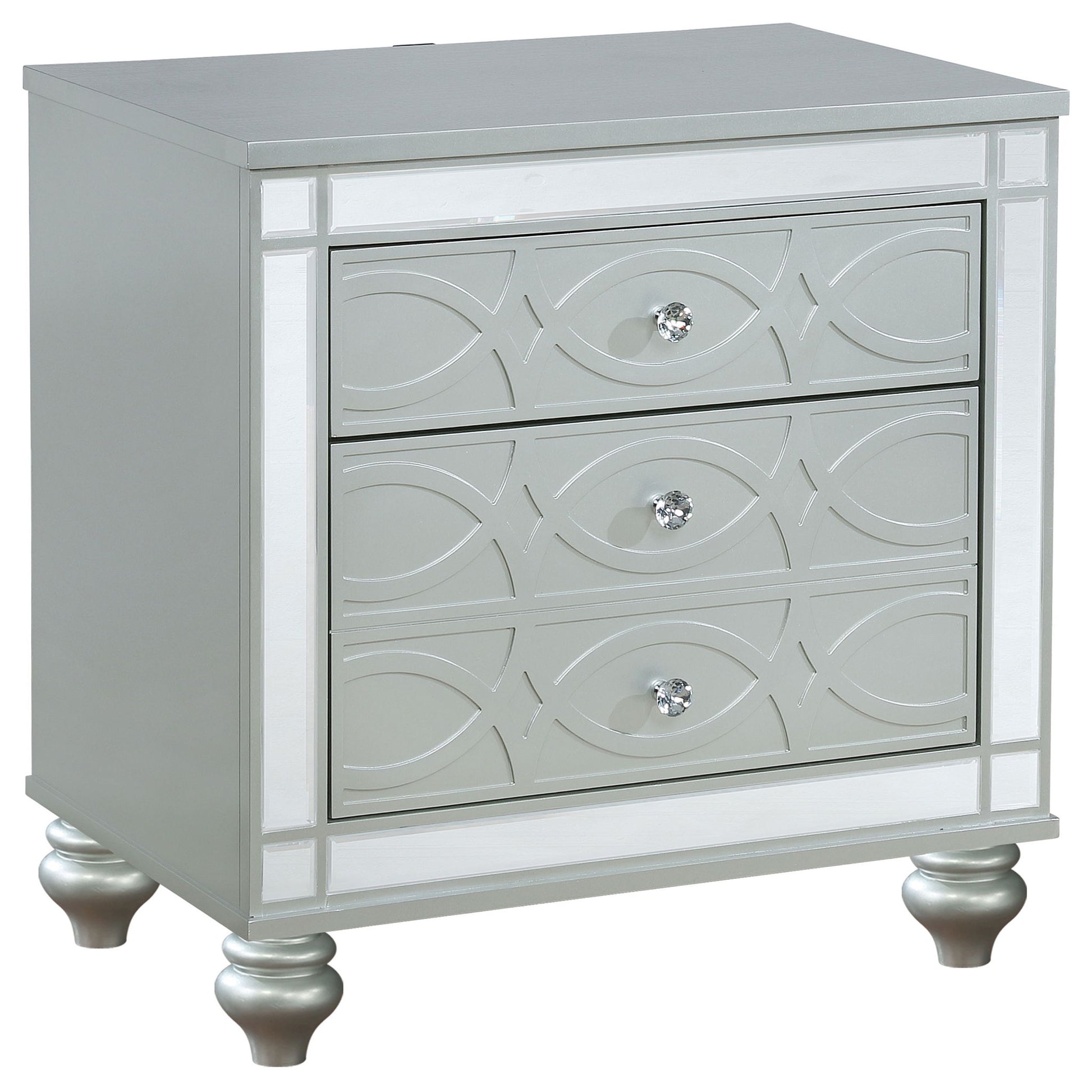 Menlo - 2 Drawer Nightstand - Gray - The Sleep Loft - Online Mattress Showroom NYC