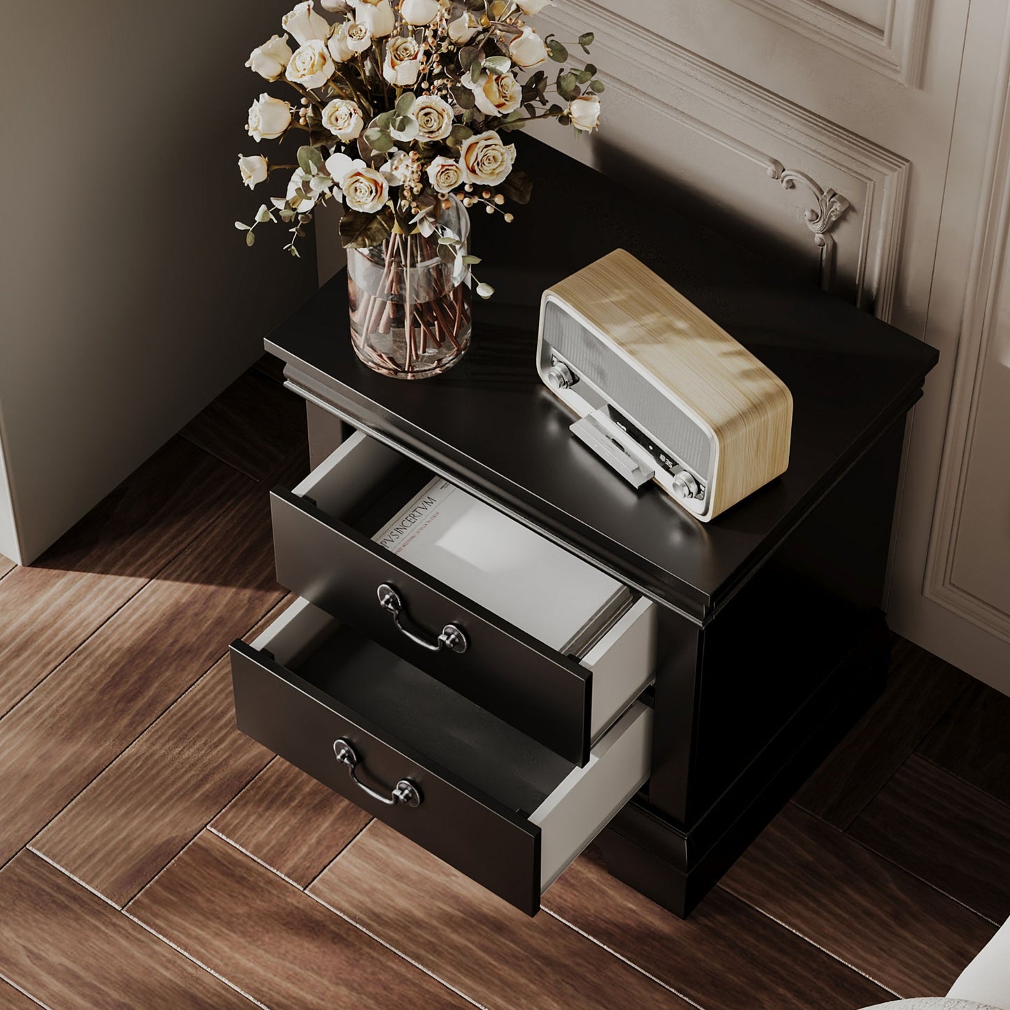 Nightstand With 2 Drawers - The Sleep Loft - Online Mattress Showroom NYC