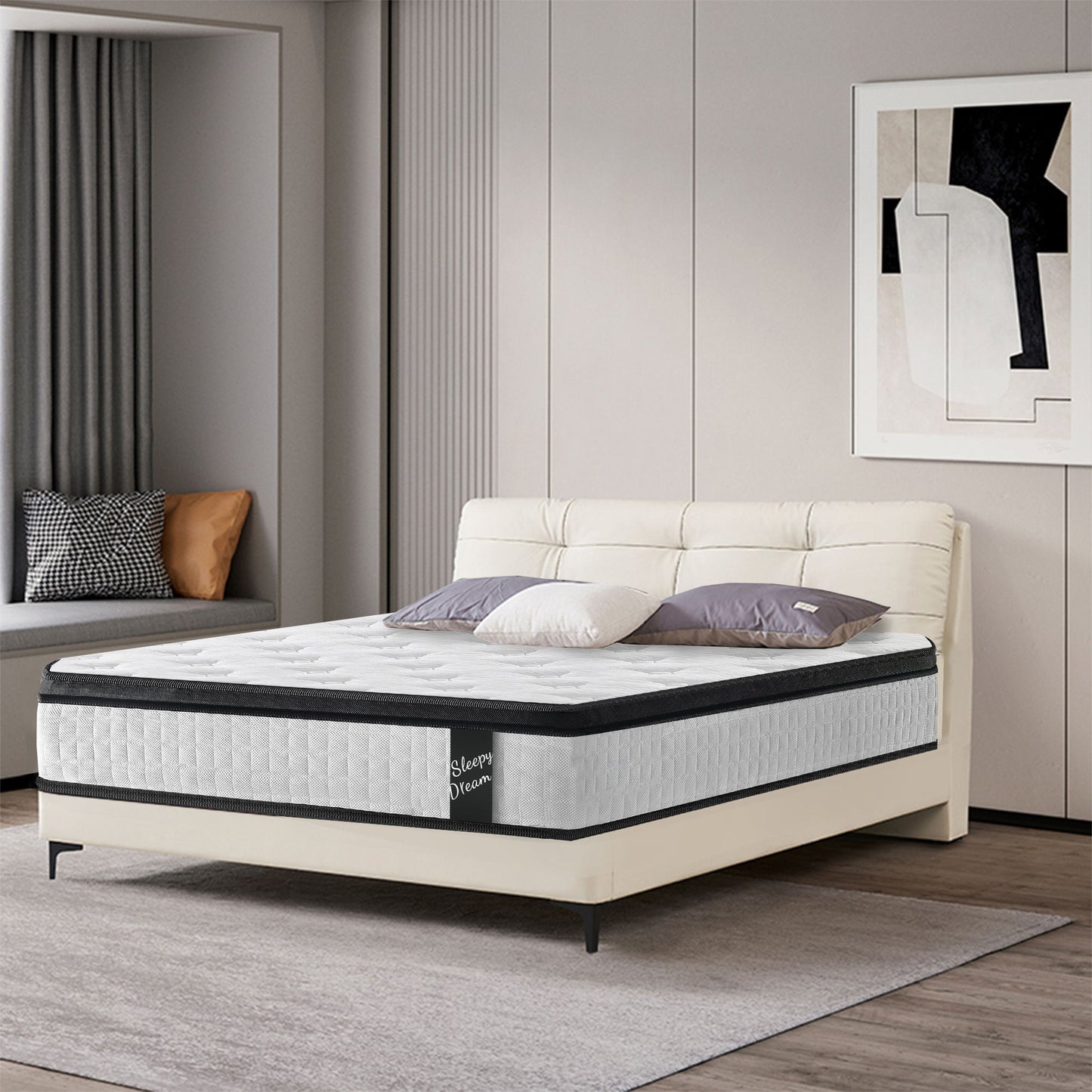 12" Hybrid Mattress Individual Pocket Spring, 7 Zoned Memory Foam - The Sleep Loft - Online Mattress Showroom NYC