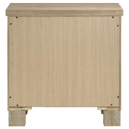 Sansome - 2 Drawer Nightstand Bedside Table - Oak - The Sleep Loft - Online Mattress Showroom NYC