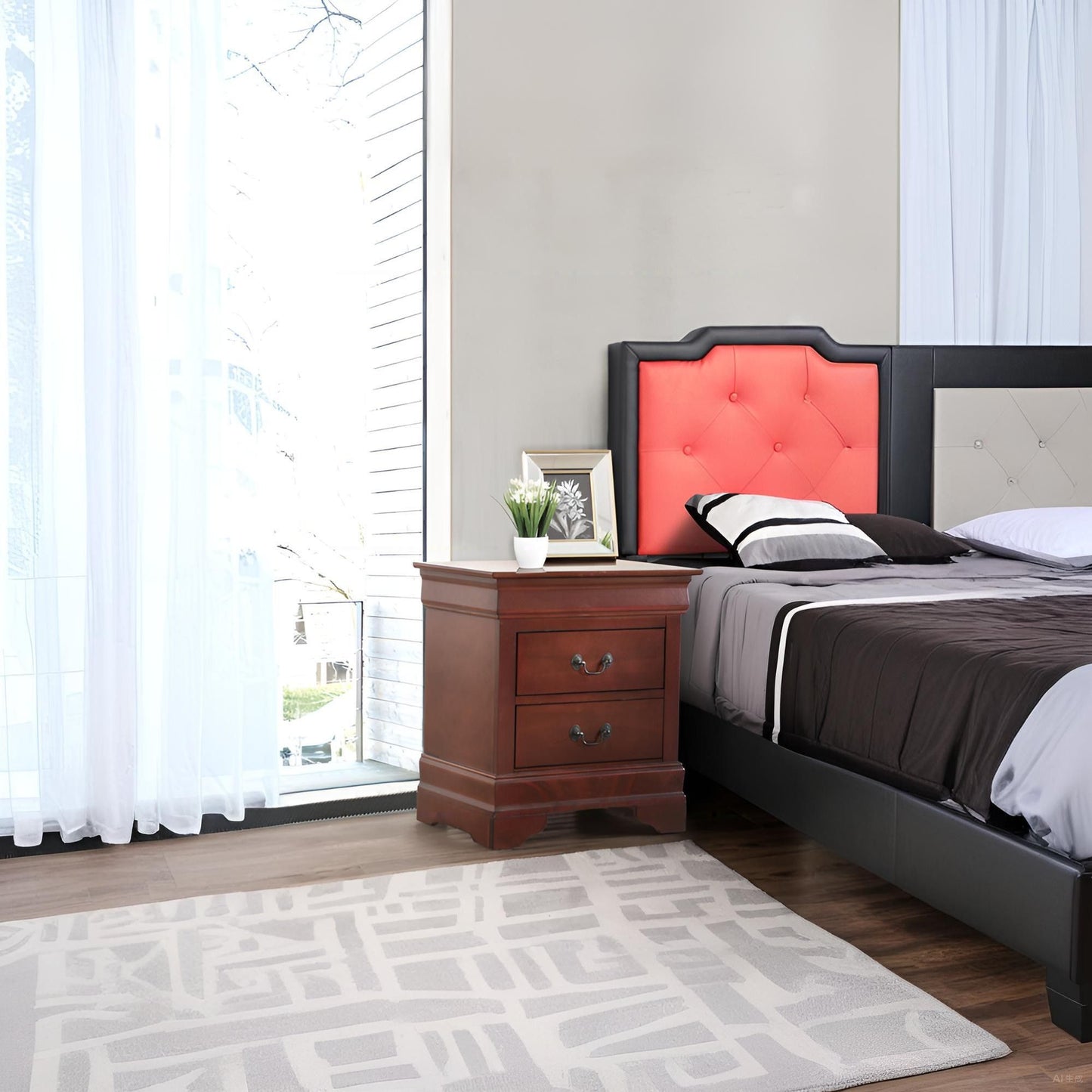 Louis Phillipe - Nightstand - Wood - The Sleep Loft - Online Mattress Showroom NYC