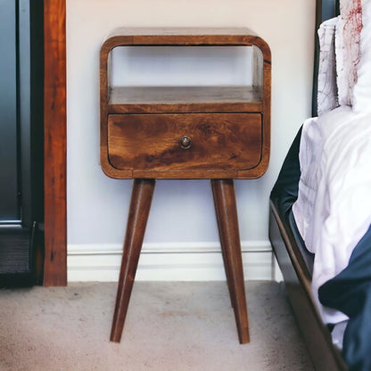 Mini Open Bedside Nightstand - The Sleep Loft - Online Mattress Showroom NYC