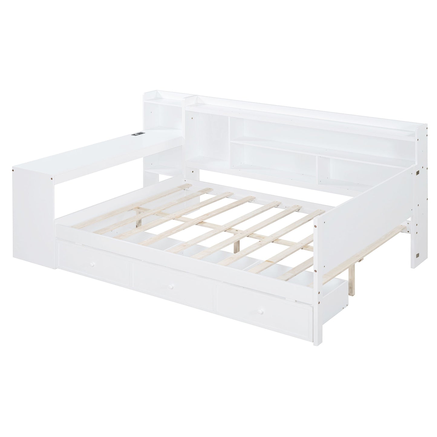 Daybed With 3 Drawers USB Ports And Desk - The Sleep Loft - Online Mattress Showroom NYC
