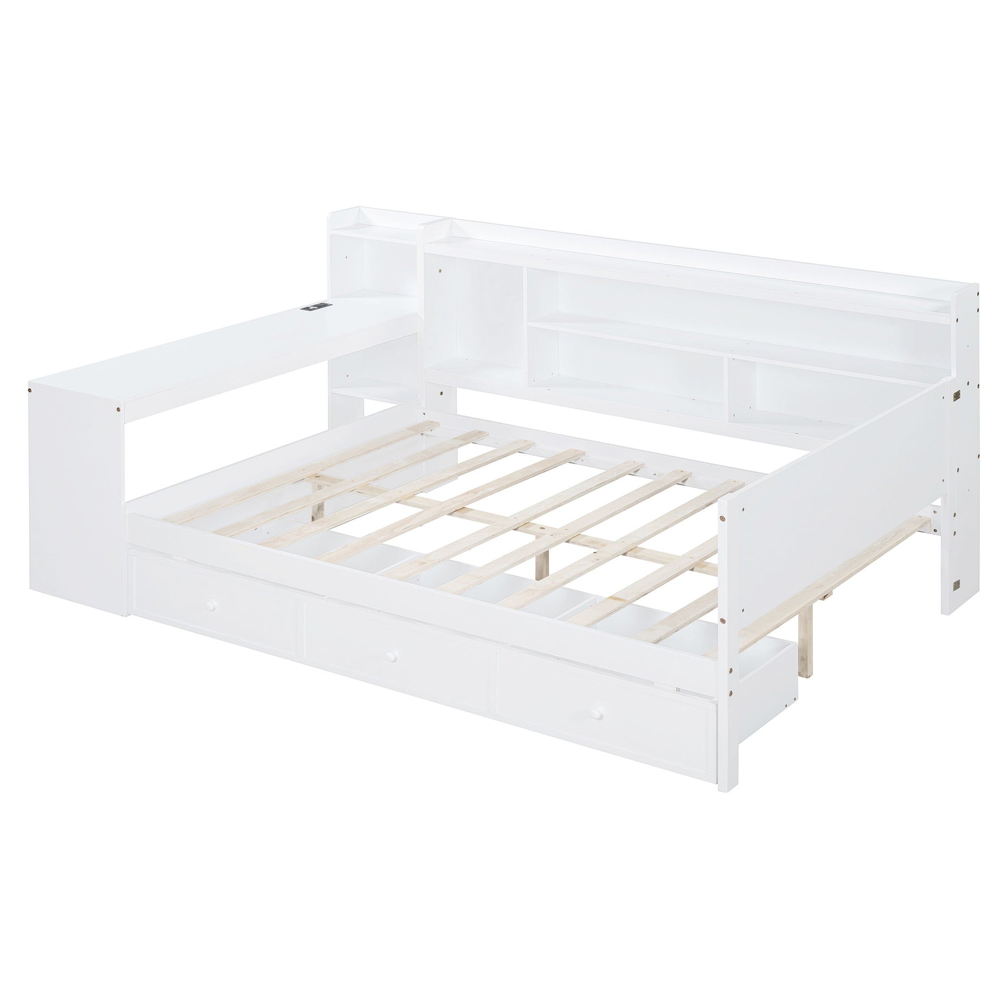 Daybed With 3 Drawers USB Ports And Desk - The Sleep Loft - Online Mattress Showroom NYC