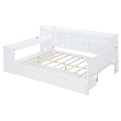Daybed With 3 Drawers USB Ports And Desk - The Sleep Loft - Online Mattress Showroom NYC