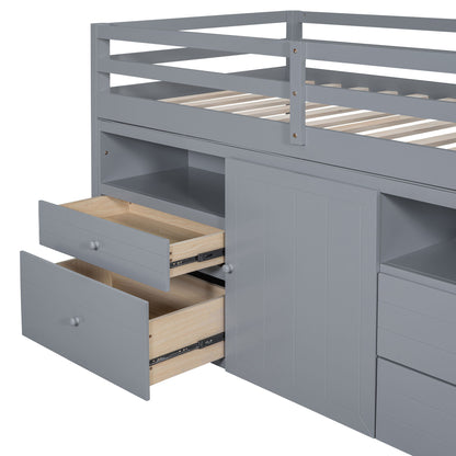 Loft Bed With 4 Drawers, Underneath Cabinet And Shelves - The Sleep Loft - Online Mattress Showroom NYC