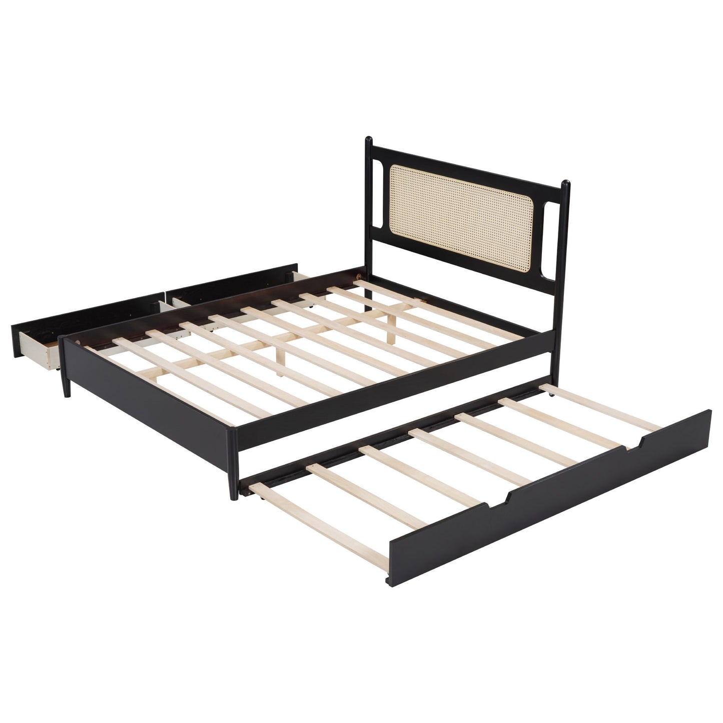 Platform Bed With 2 Big Drawers & Trundle - The Sleep Loft - Online Mattress Showroom NYC