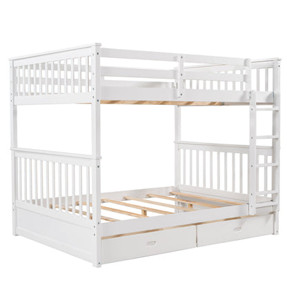 Bunk Bed With Ladders And 2 Storage Drawers - The Sleep Loft - Online Mattress Showroom NYC