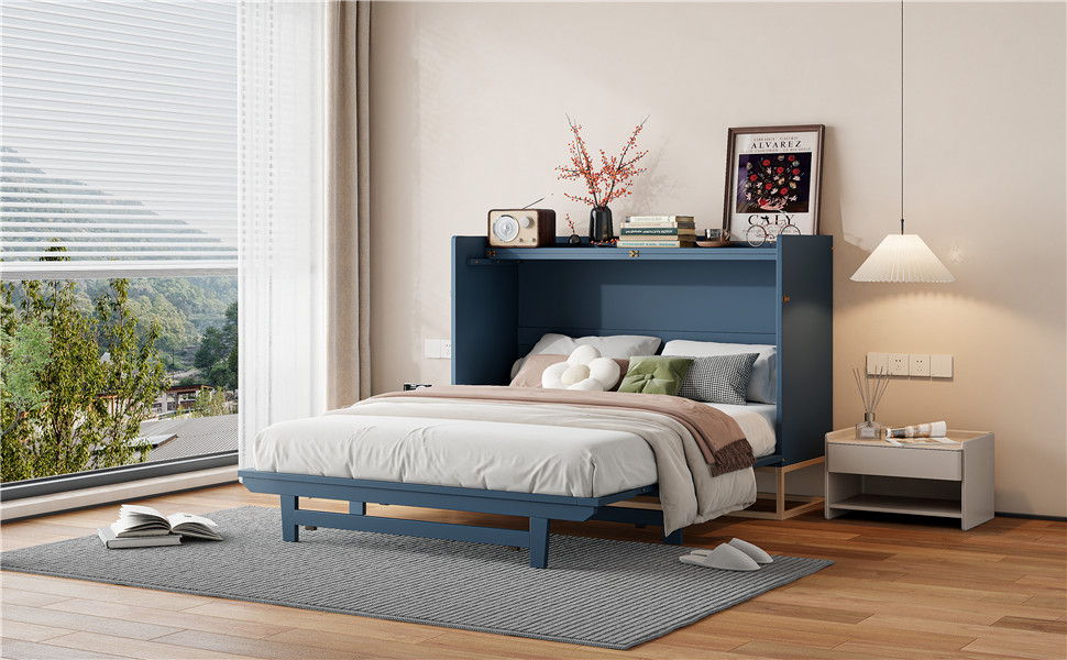 Murphy Bed With Iron Legs, Modern Design - The Sleep Loft - Online Mattress Showroom NYC