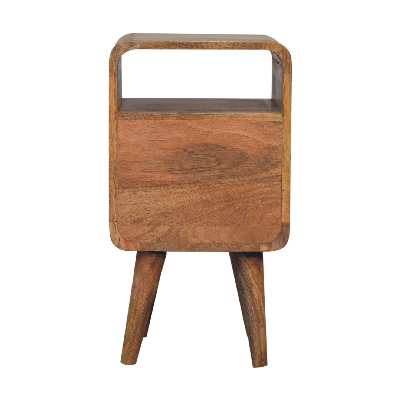 Lille - Mini Curved Nightstand - Oak - The Sleep Loft - Online Mattress Showroom NYC