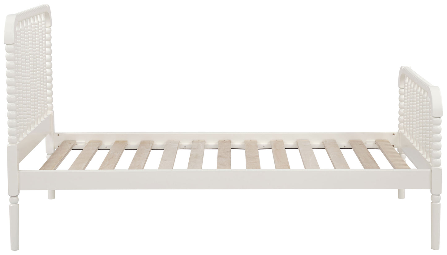 Jones Wood Twin Open Frame Bed White
