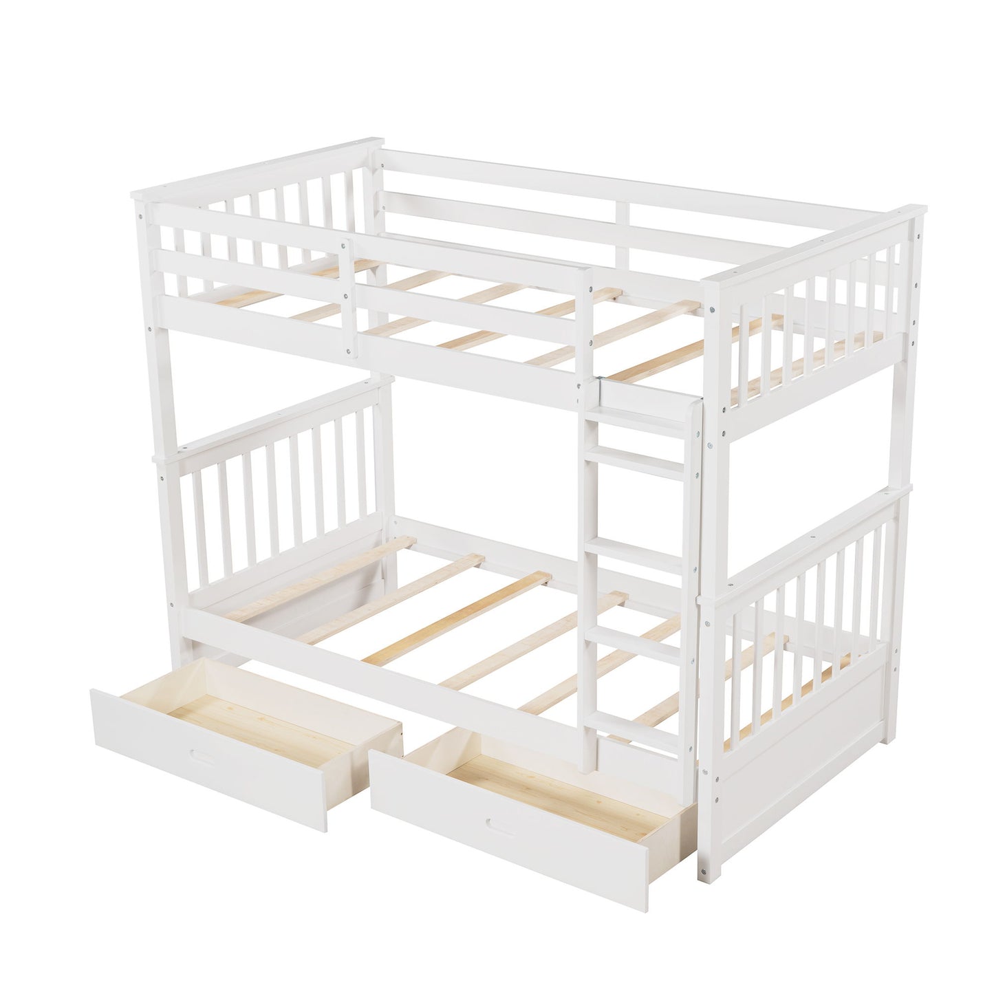 Bunk Bed With Ladders And 2 Storage Drawers - The Sleep Loft - Online Mattress Showroom NYC