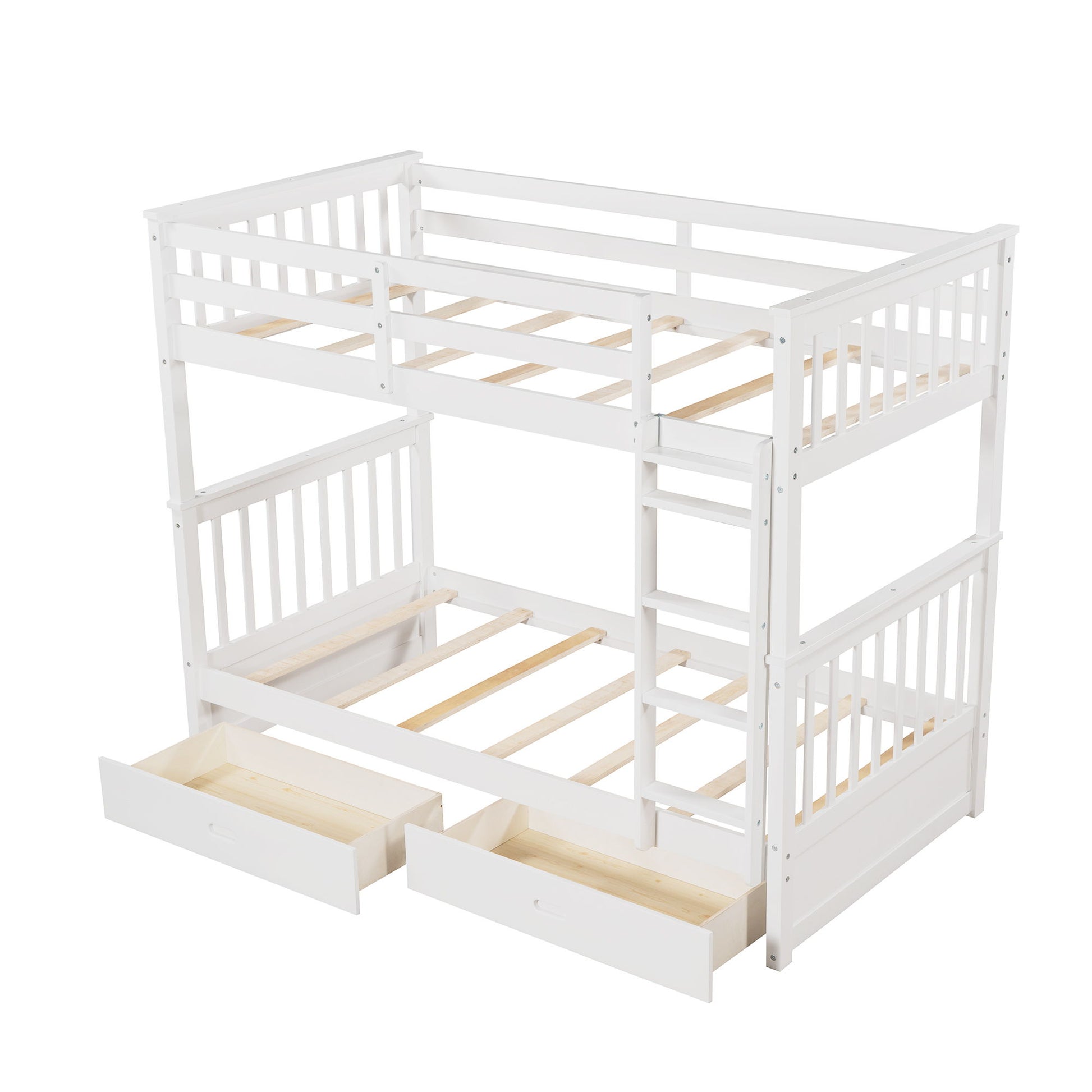 Bunk Bed With Ladders And 2 Storage Drawers - The Sleep Loft - Online Mattress Showroom NYC