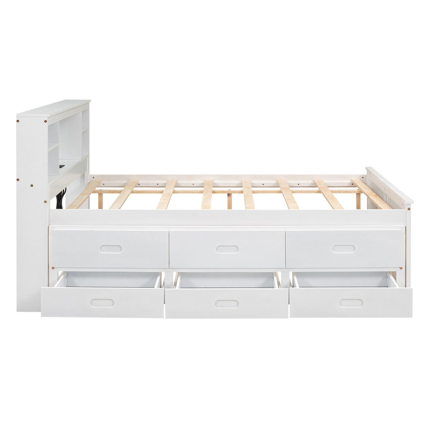 Platform Bed With Storage Headboard, USB, Trundle And 3 Drawers - The Sleep Loft - Online Mattress Showroom NYC