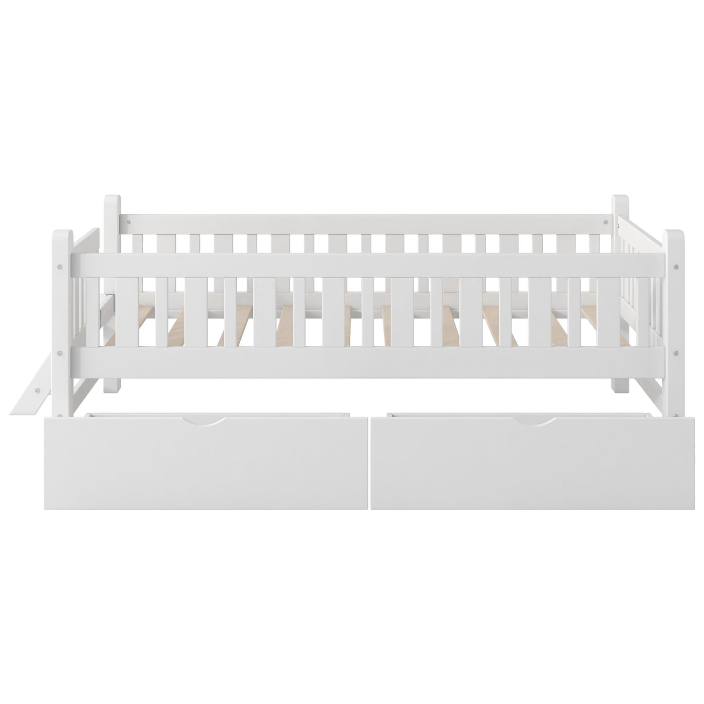 Platform Bed With Guardrail And 2 Drawers - The Sleep Loft - Online Mattress Showroom NYC