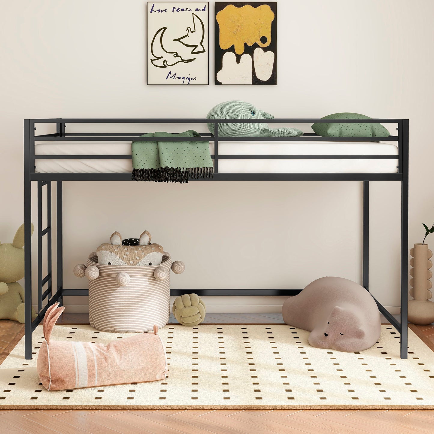 Adam - Twin Loft Bunk - Black - The Sleep Loft - Online Mattress Showroom NYC